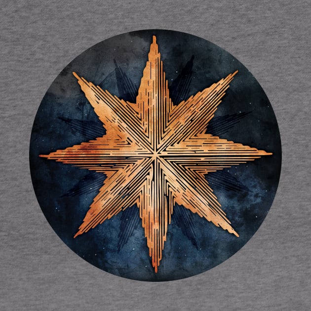 Star of Night - Nautical Compass Star by directdesign